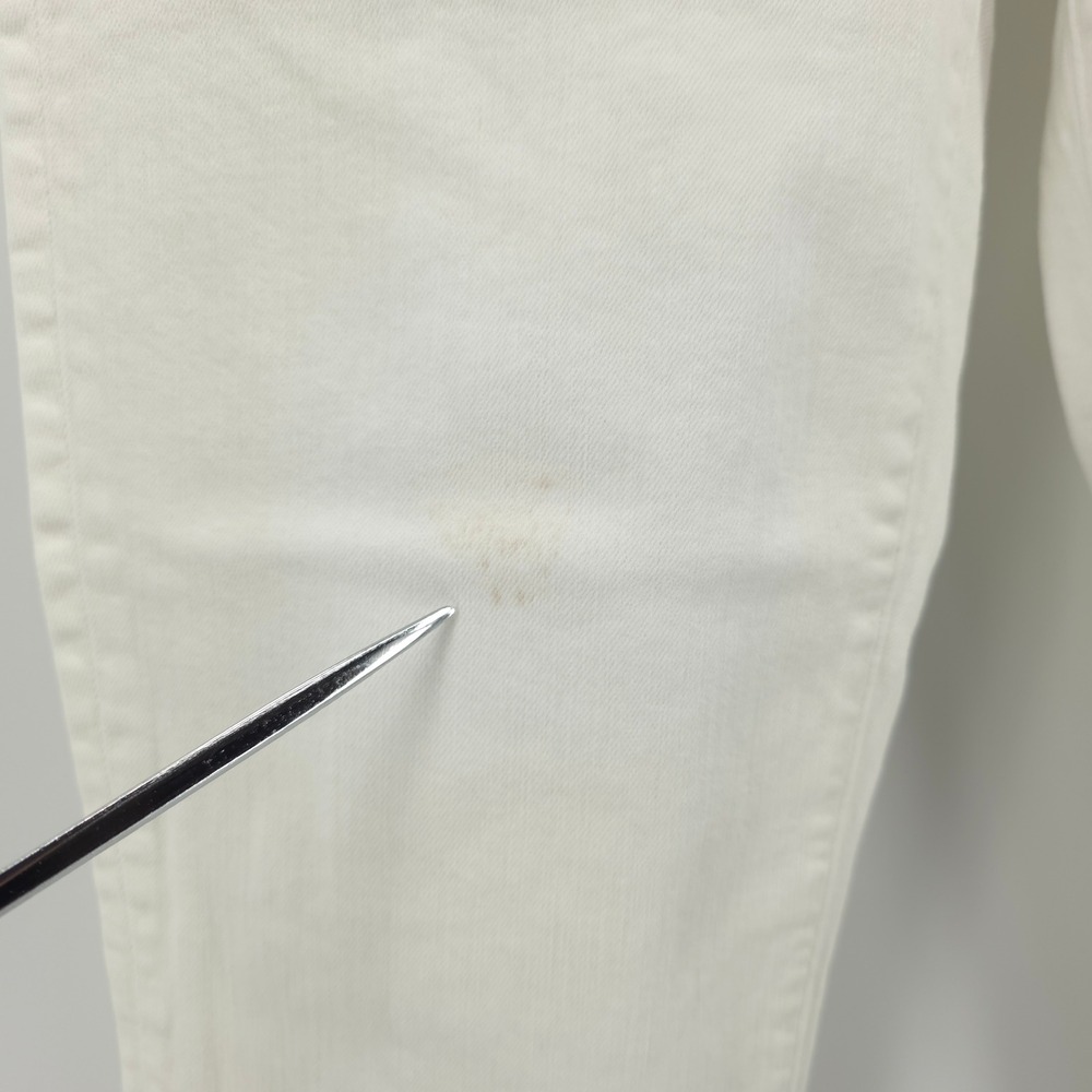 Madewell The Perfect Vintage Crop Womens Jean Size 28 White Raw Hem High Rise - Picture 2 of 12